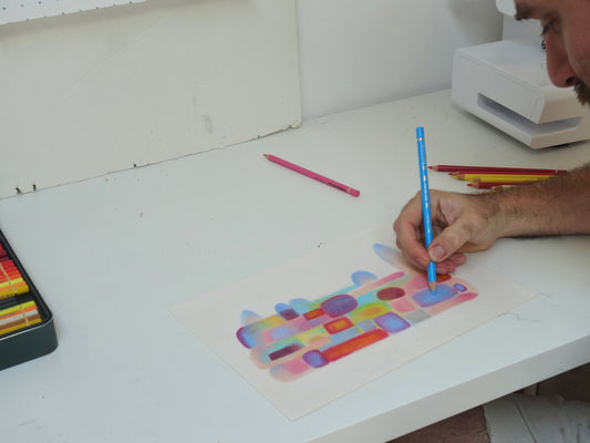 A4 Coloured pencil drawing, Title 'Sweet key castle'