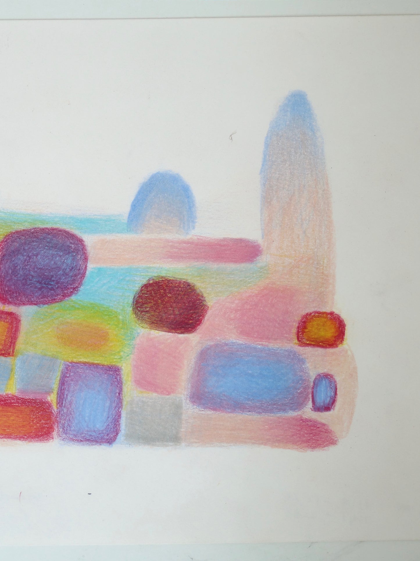 A4 Coloured pencil drawing, Title 'Sweet key castle'